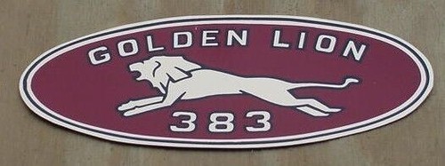 Mopar golden lion decal 383 - golden,